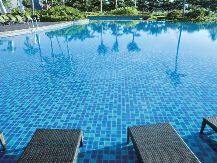 三亚海棠湾万达旅馆泳池马赛克效果案例